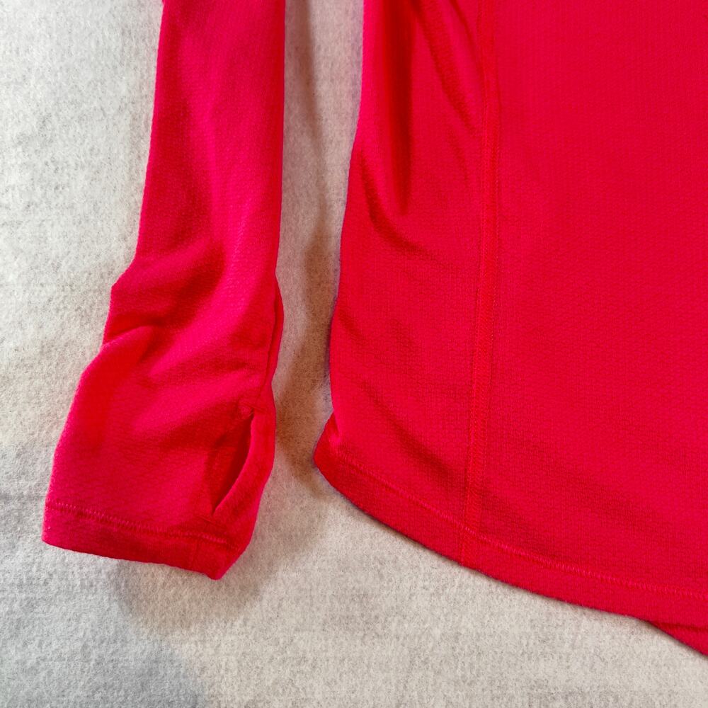 Avia Long Sleeve Shirt Woman's S / Ch 4-6 Running w/ Thumbholes HOT PINK - Picture 3 of 11